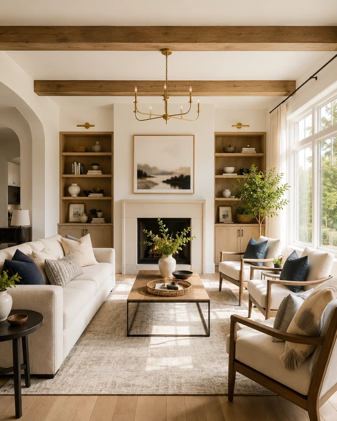 A beautifully staged living room ready to list for sale